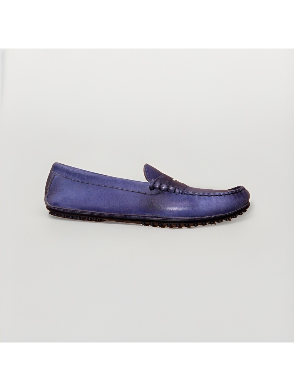 Allen Edmonds Siesta Key Mens 10.5 D Blue Leather Penny Loafers Driving Shoes